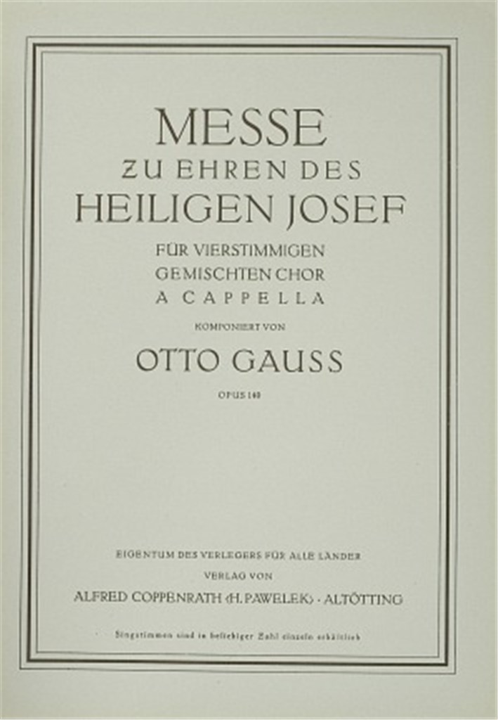 Messe zu Ehren des heiligen Josef